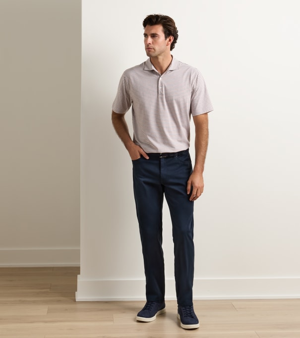 Signature Sateen Five-Pocket Trouser in MIDNIGHT NAVY