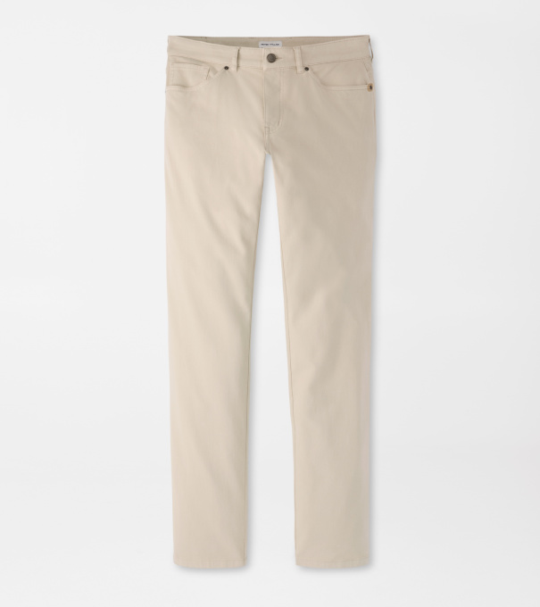 Crown Cotton Canvas Five-Pocket Pant in Stone
