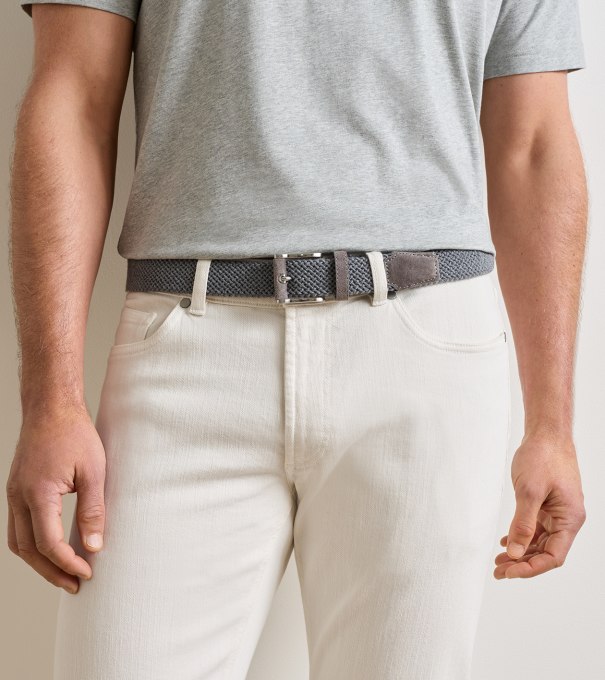 Crafted Woven Belt in Iron
