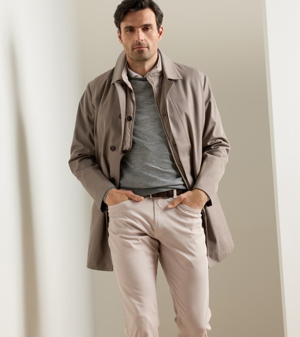 Bond 3-In-1 Trench Coat in BISCOTTI