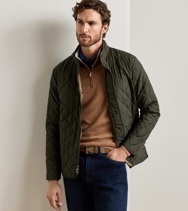 Suffolk Coat in Dark Olive