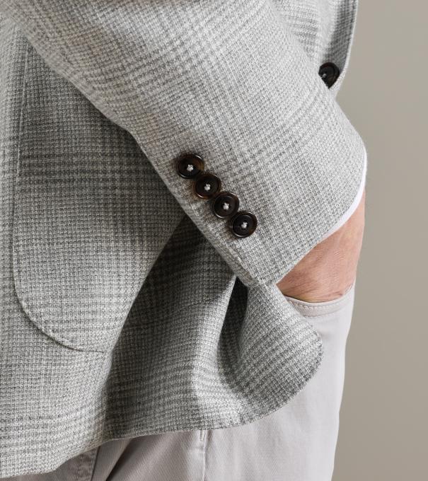 Foster Glen Plaid Soft Jacket in GREY PEARL