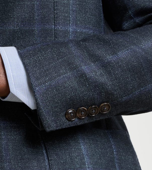Hughes Windowpane Soft Jacket in PINE BROOK