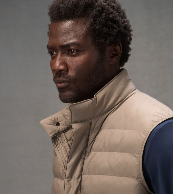 Pursuit Quilted Vest in BISCOTTI