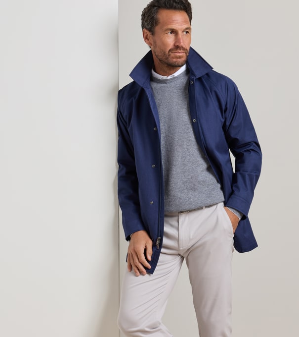 Maddox City Coat in Navy