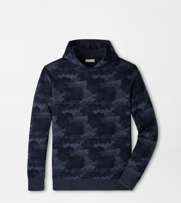Reversible Camo Popover Hoodie in MIDNIGHT NAVY