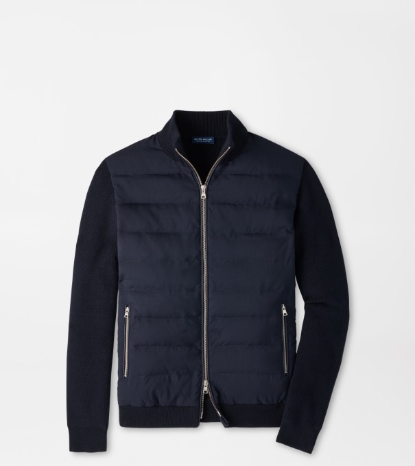 Roundhill Full-Zip Sweater in Navy