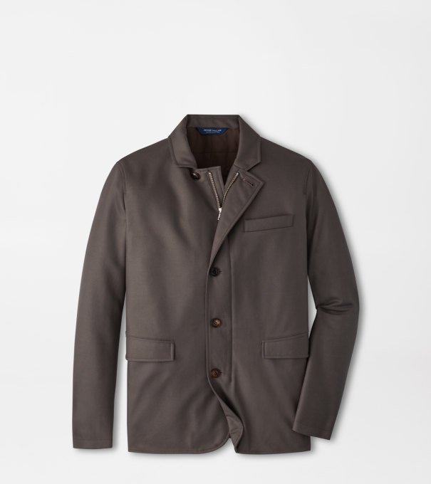 Odyssey Twill Zip Blazer in ASH BROWN