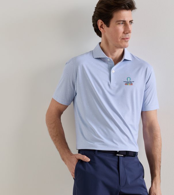 51st Walker Cup Endives Performance Jersey Polo in WHITE / WINDY BLUE