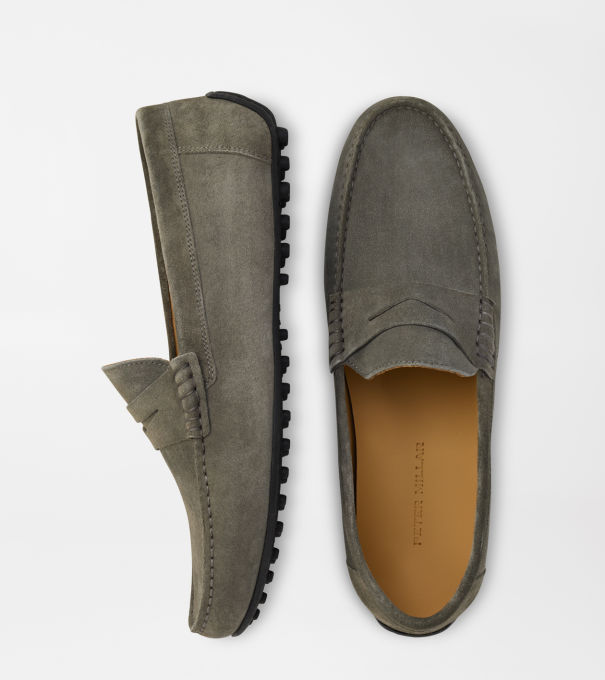 Suffolk Suede Driver in Gale Grey