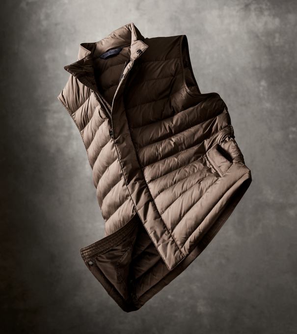 Pursuit Quilted Vest in BISCOTTI