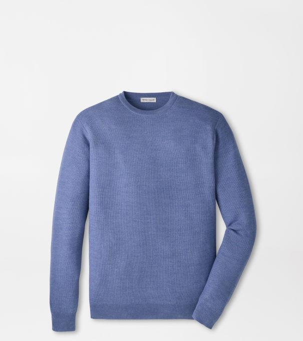 Autumn Crest Honeycomb Crewneck Jumper in BLUE FREESIA