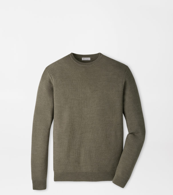 Autumn Crest Honeycomb Crewneck Sweater in FATIGUE