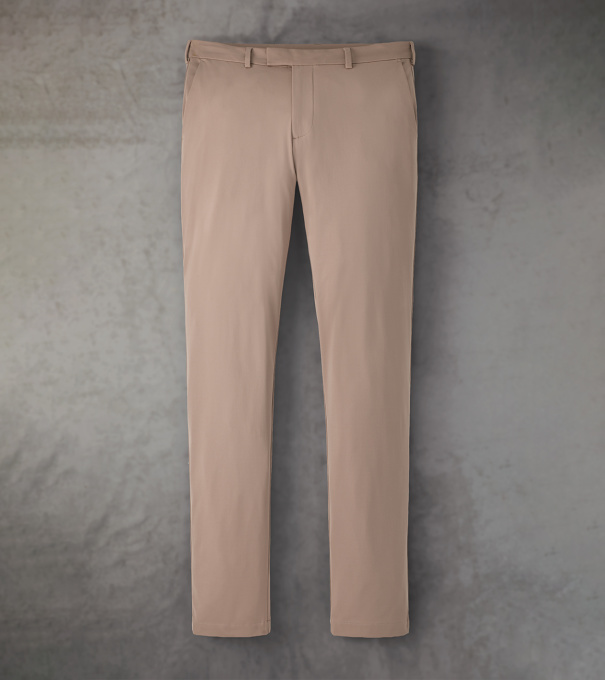Pursuit Performance Flat-Front Trouser in BISCOTTI