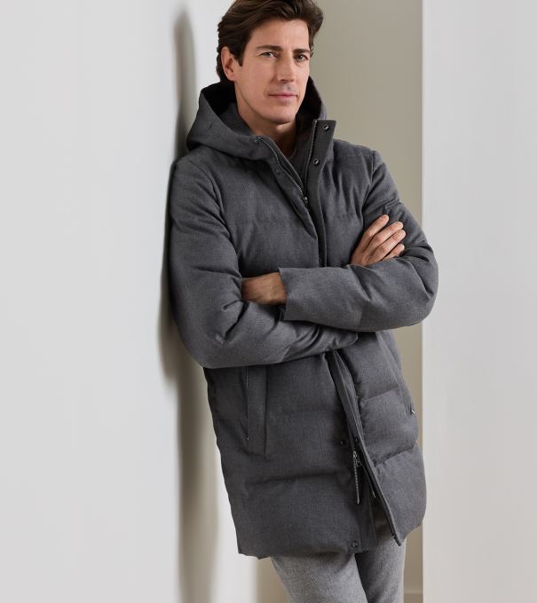 Cortina Wool Parka in Smoke