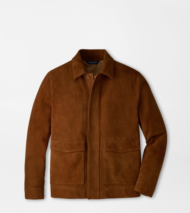Deerskin Suede Jacket in Saddle