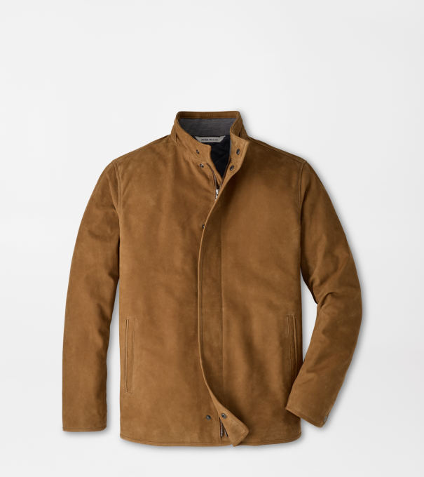 Norwalk Nubuck Coat in Dark Amber