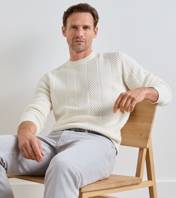 Dolomite Crewneck Sweater in Almond