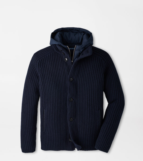 Alpine Hybrid Sweater Jacket in Navy