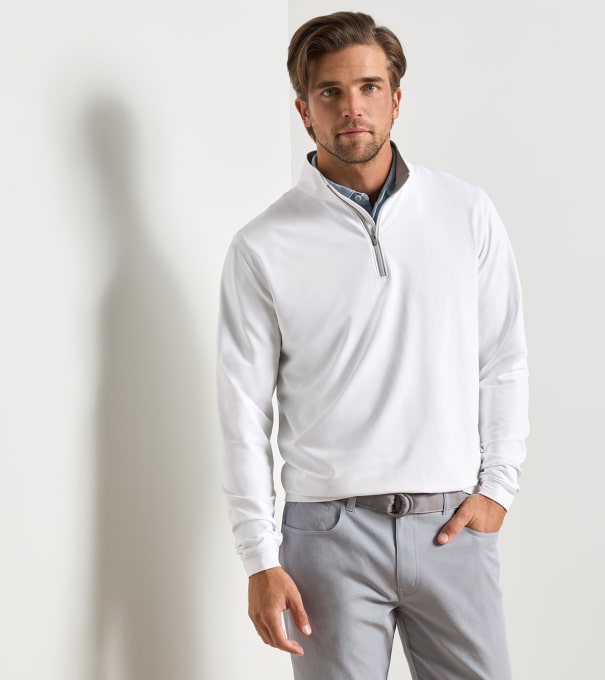 Perth Performance Quarter-Zip in White