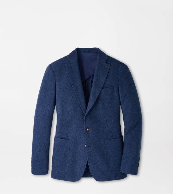 Emerson Cashmere Knit Blazer in CADET