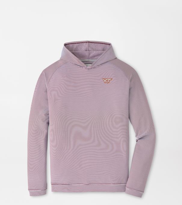 Virginia Tech Pine Sugar Stripe Performance Hoodie in Maroon3