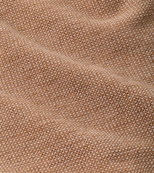 Blair Birdseye Quarter-Zip Sweater in Dark Amber