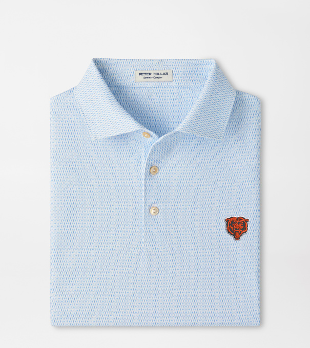 Chicago Bears Football Geo Performance Jersey Polo in White