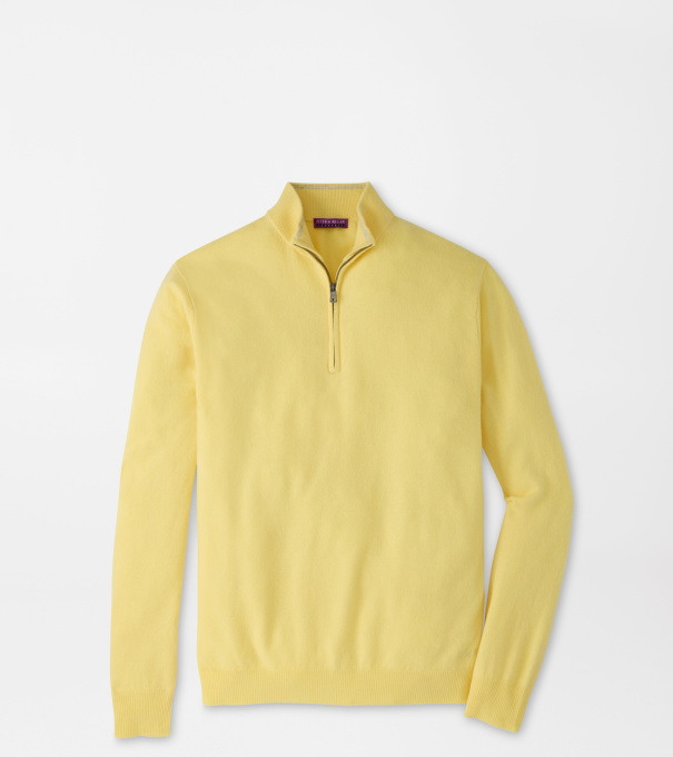 25th Anniversary Cashmere Quarter-Zip Jumper in MAIZE