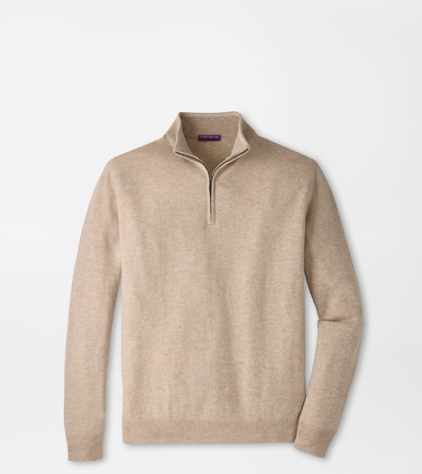 25th Anniversary Cashmere Quarter-Zip Sweater in TUMBLEWEED
