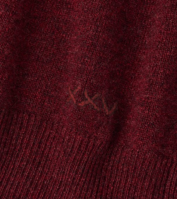 25th Anniversary Cashmere Quarter-Zip Jumper in Bordeaux