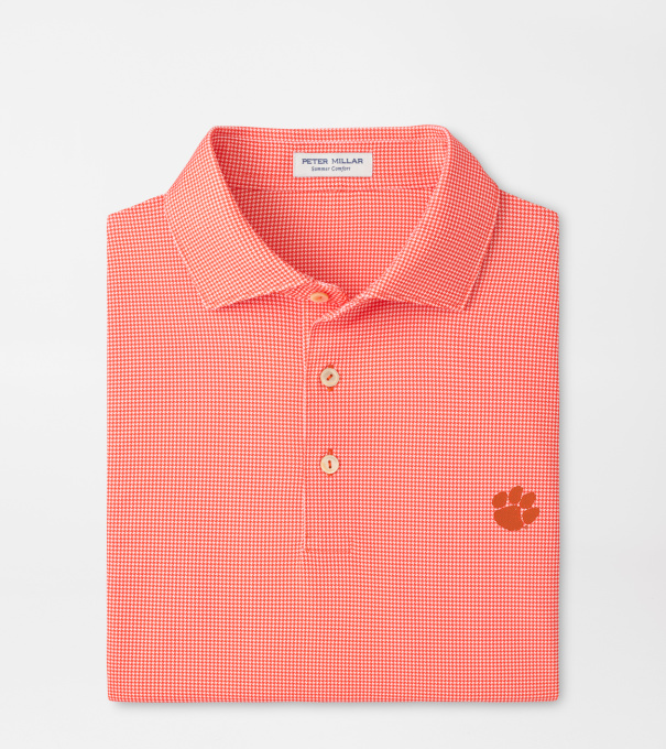 Clemson Border Performance Jersey Polo in Orange6
