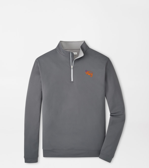 Clemson Vault Perth Performance Quarter-Zip in Iron