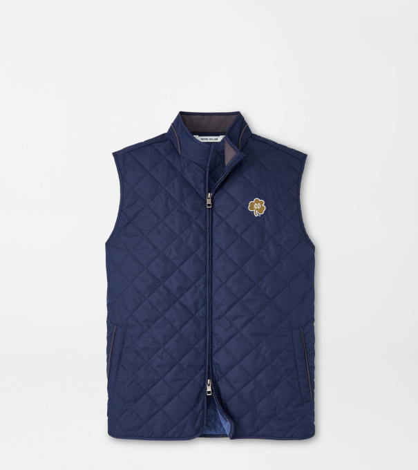 Notre Dame Shamrock Essex Vest in Navy