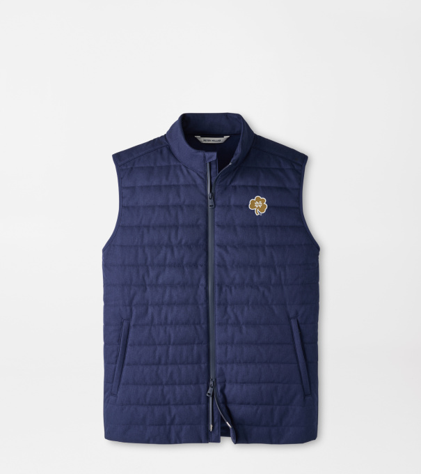 Notre Dame Shamrock Parks Hybrid Vest in Navy