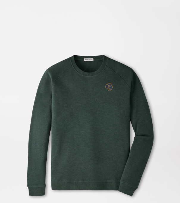 Notre Dame Shamrock Crown Comfort Knit Crew in PINE BROOK