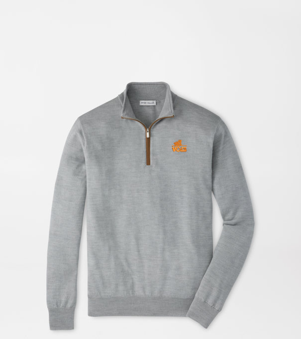 Tennessee Vols Vault Autumn Crest Suede Trim Quarter-Zip in Battleship Grey