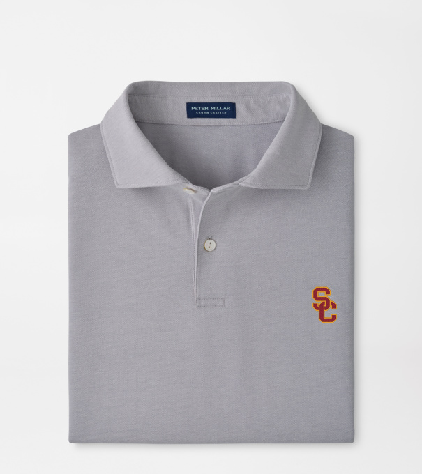 USC Albatross Cotton-Blend Piqu&eacute; Polo in Gale Grey