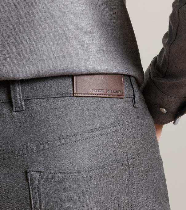 Artisan Crafted Cashmere Five-Pocket Pant in Gale Grey
