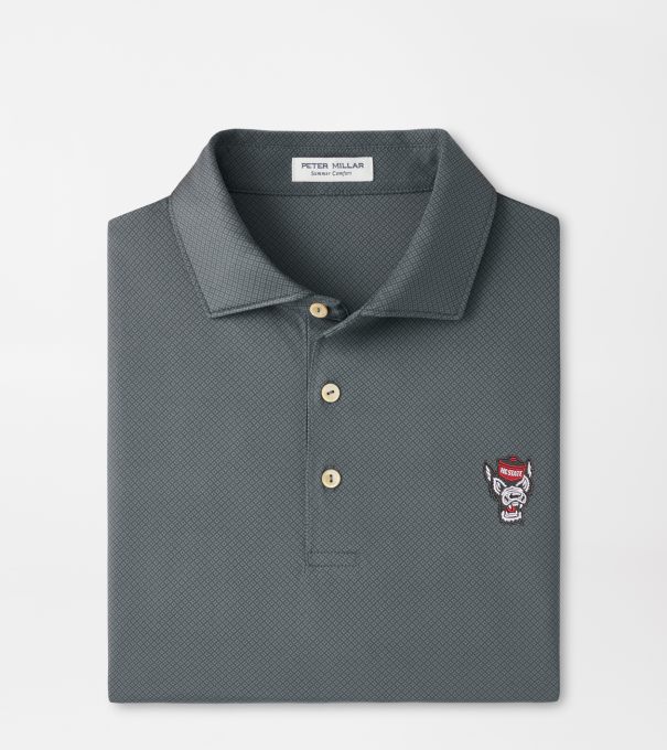 NC State Wolfpack Hugo Performance Jersey Polo in Iron