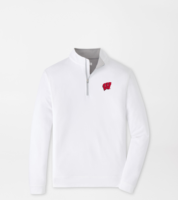 Wisconsin Perth Performance Quarter-Zip in White