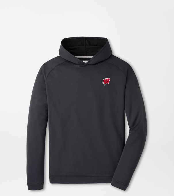 Wisconsin Pine Performance Hoodie in Black