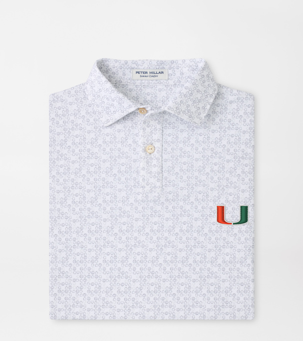 Miami Bases Loaded Youth Performance Jersey Polo in White