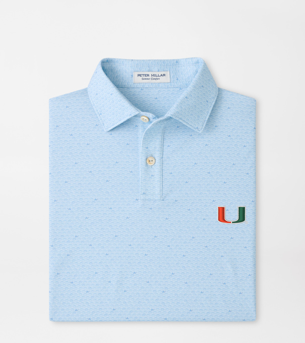 Miami On The Ball Youth Performance Jersey Polo in PALE BLUE