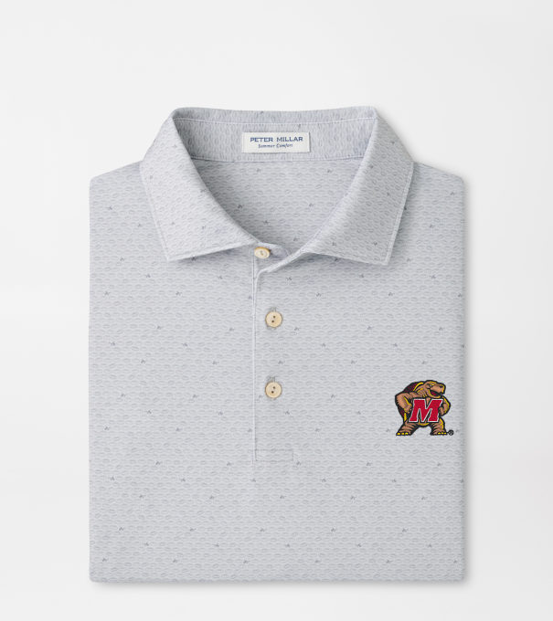 Maryland Terrapins On The Ball Performance Jersey Polo in British Grey