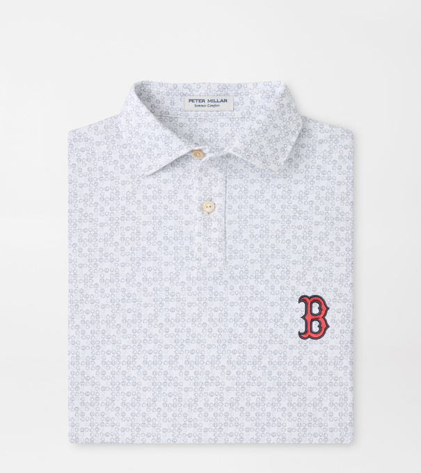 Boston Red Sox Bases Loaded Youth Performance Jersey Polo in White