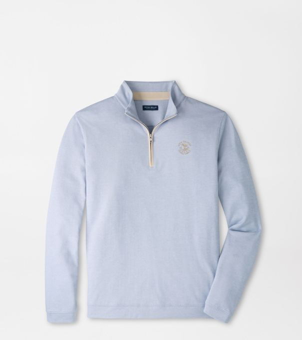 127th U.S. Open Albatross Cotton-Blend Piqu&eacute; Quarter-Zip in WINDY BLUE