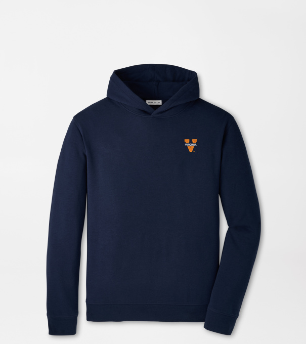Virginia Split-V Oasis Pullover Hoodie in Navy