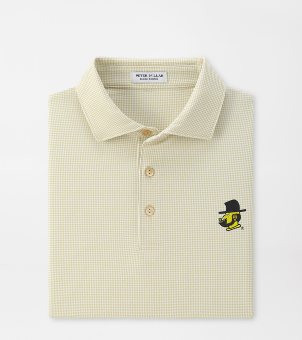 Appalachian State Yosef Border Performance Jersey Polo in GOLD2
