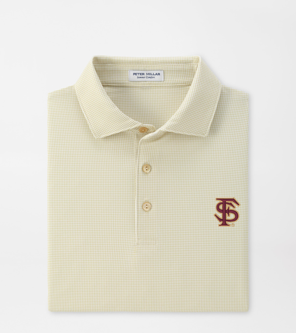 Florida State Border Performance Jersey Polo in GOLD2